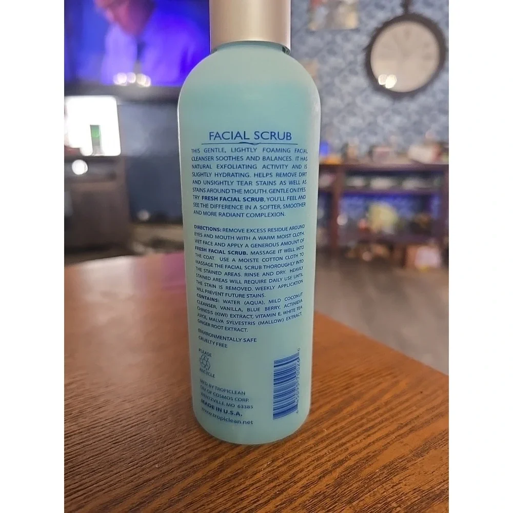 TropiClean SPA Tear Stain Remover for Dogs | Blueberry Facial Shampoo | Odor